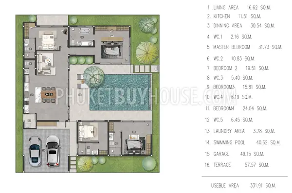 KOH22045: Serenity by Design: Luxurious 4BR/5Bath Pool Villa in Ko Kaeo Oasis. 照片 #18