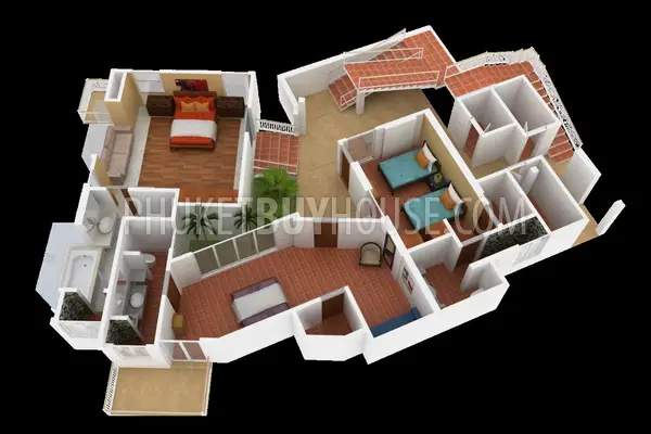 KAM6637: 4 bedroom Villa with Pool in Kamala area. Photo #44