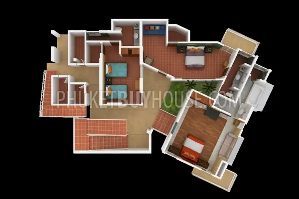 KAM6637: 4 bedroom Villa with Pool in Kamala area. Photo #45