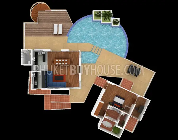 KAM6637: 4 bedroom Villa with Pool in Kamala area. Photo #46