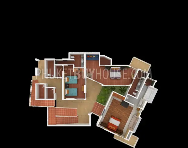 KAM6637: 4 bedroom Villa with Pool in Kamala area. Photo #47