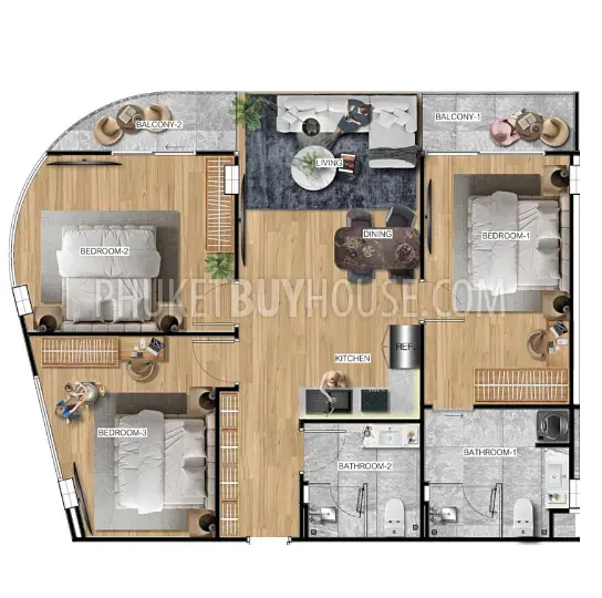 BAN22066: Three Bedroom Apartment For Sale Walking Distance from Bang Tao Beach. Photo #27