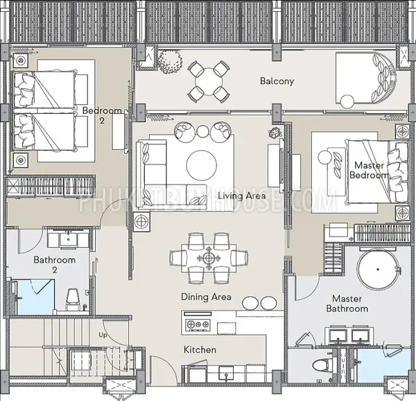 LAG22067: Eclipsing 2 Bedroom Penthouse with Ocean views in Bang Tao. Photo #16