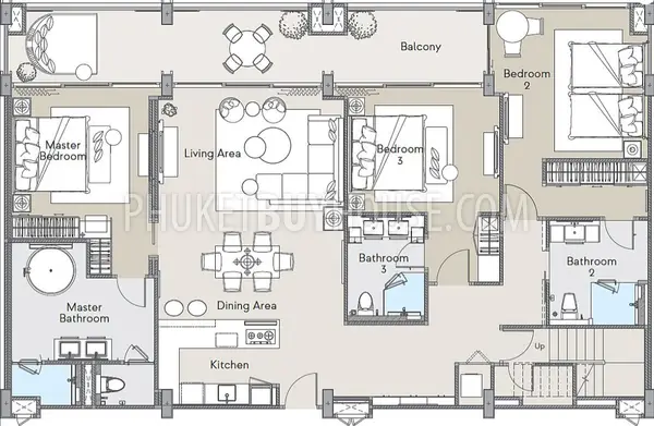 LAG22068: Astonishing 3 Bedroom Penthouse with Ocean views in Bang Tao For Sale. 照片 #16