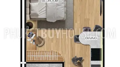BAN22063: Off-Plan Beachfront Studio Apartment For Sale Walking Distance from Bang Tao Beach. Fotoğraf #6