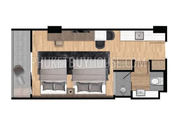 KAT7318: Modern Studio in Less than 1 km from Kata Beach. Photo #13