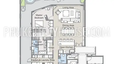 LAG7072: Seafront 3-Bedroom Apartments at Bang Tao beach. 照片 #13