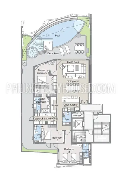 LAG7072: Seafront 3-Bedroom Apartments at Bang Tao beach. Photo #13