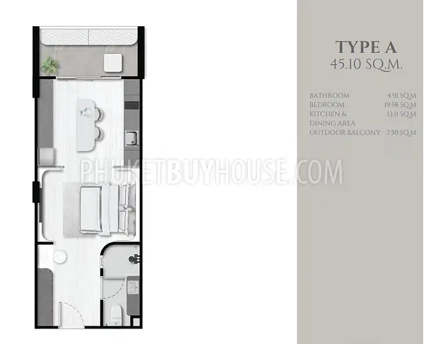 SUR21853: Beautiful 1 Bedroom Condominium At Surin Beach. Fotoğraf #6