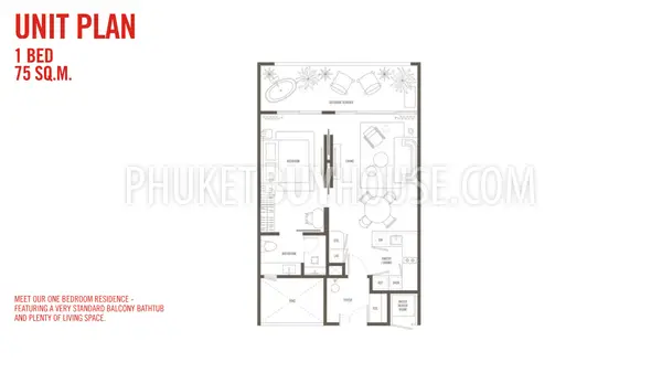 BAN22107: Unmatched 1-Bedroom Apartment in Bang Tao For Sale from World Known Developer. Photo #14