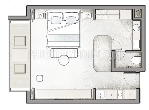 KAM6275: Sea View Studio Apartment near Kamala Beach. Photo #19