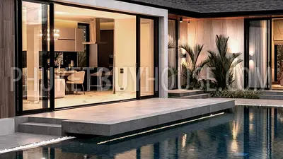 CHE22088: Wood and Marble: Elegant and Laconic Minimalist Style 4-Bedroom Villa in Choeng Thale. Photo #5