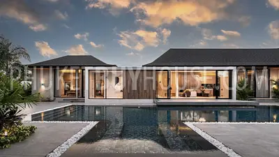 CHE22088: Wood and Marble: Elegant and Laconic Minimalist Style 4-Bedroom Villa in Choeng Thale. Photo #1