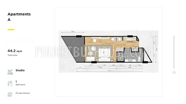 KAR22170: Luxurious Studio Apartment in the Heart of Karon. Fotoğraf #23