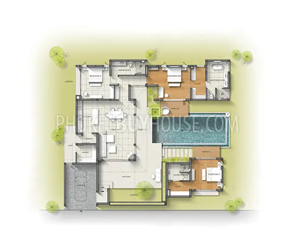 BAN22152: Contemporary Retreat with 3 Bedroom Villa Located in Bangtao Area. Photo #4