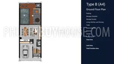 CHA6838: Modern Townhouses with Pool in Chalong. Photo #56