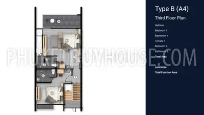 CHA6838: Modern Townhouses with Pool in Chalong. Photo #58