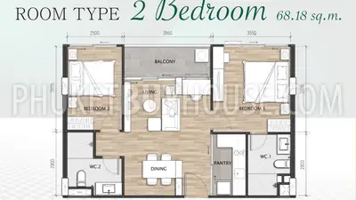 BAN7167: Two Bedroom Apartment with Garden View in Bang Tao. Photo #5