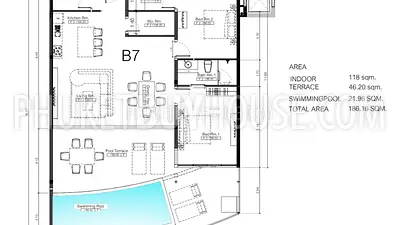 SUR6892: Apartment with Pool and Sea View in Surin beach. Photo #6