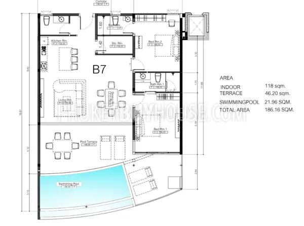SUR6892: Apartment with Pool and Sea View in Surin beach. Photo #6