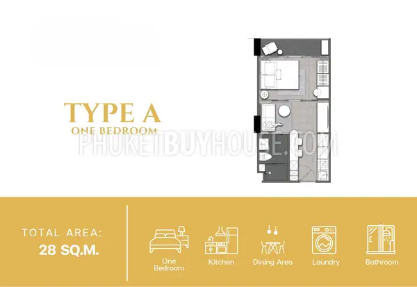 CHA22253: One Bedroom Apartment with Unique Atmosphere in New Condo in Chalong for Sale. Photo #4
