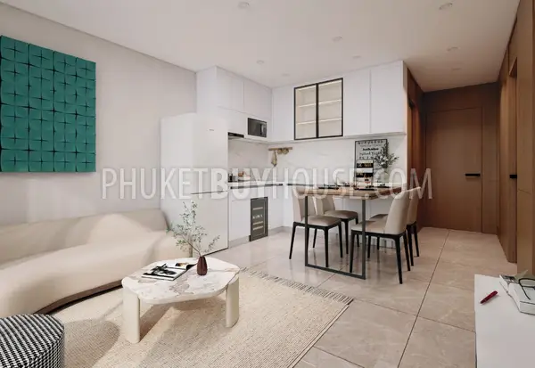 CHA22254: Two Bedroom Apartment with Unique Atmosphere in New Condo in Chalong for Sale. 照片 #4