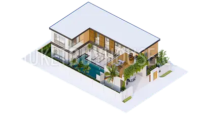 CHE22266: Tranquil Lakeside Three Bedroom Villa with Premium Amenities in Choeng Thale For Sale. Photo #3