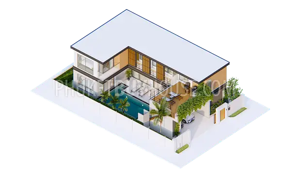 CHE22266: Tranquil Lakeside Three Bedroom Villa with Premium Amenities in Choeng Thale For Sale. Photo #3