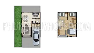 CHA22267: Bali-Inspired Two-Story Townhome Near King Power Phuket, Chalong. Photo #3