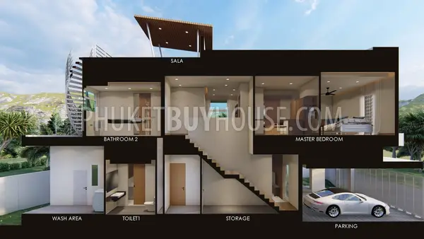KTH22270: Enjoy Beautiful Mountain Views in This 4 Bedroom Villa for Sale in Kathu. Fotoğraf #3