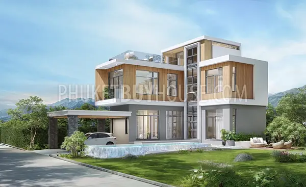 CHA22271: Modern Three-Storey Pool Villa with Sky Deck for Sale in Chalong. Photo #1