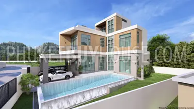 CHA22271: Modern Three-Storey Pool Villa with Sky Deck for Sale in Chalong. Photo #31