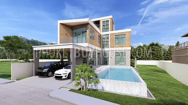 CHA22271: Modern Three-Storey Pool Villa with Sky Deck for Sale in Chalong. Photo #2