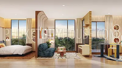 PHU22237: Cozy Studio with Stunning Mountain View in Phuket Town. Photo #6