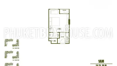 PHU22237: Cozy Studio with Stunning Mountain View in Phuket Town. Photo #9