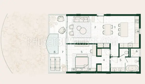 LAY22051: Luxury One Bedroom Apartment For Sale in Modern-Day Oasis in Layan. Photo #14