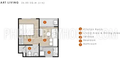 PHU22242: Modern Living in the Heart of Historic Phuket with One Bedroom Apartments. Photo #2