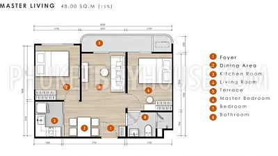 PHU22243: Modern Living in the Heart of Historic Phuket with Two Bedroom Apartments . Photo #2