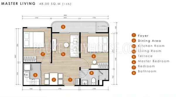 PHU22243: Modern Living in the Heart of Historic Phuket with Two Bedroom Apartments . Fotoğraf #2