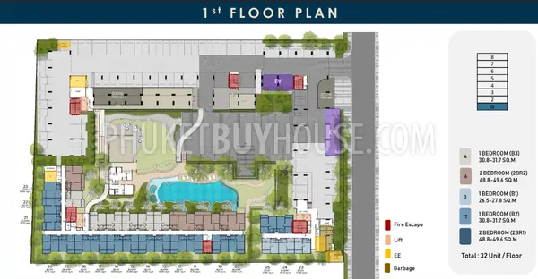 PHU22243: Modern Living in the Heart of Historic Phuket with Two Bedroom Apartments . Fotoğraf #5