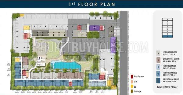 PHU22242: Modern Living in the Heart of Historic Phuket with One Bedroom Apartments. Fotoğraf #5