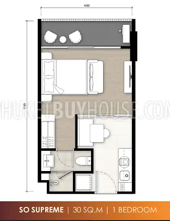 KAT22244: One Bedroom Apartment Near Kata Beach. Photo #4